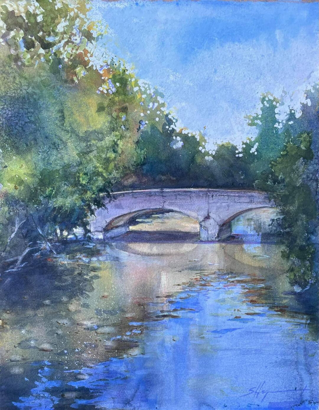 Maryland Bridge, a watercolor painting by Stephen Henry